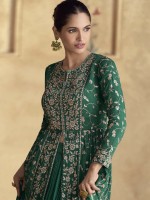 Forest Green Premium Chinon Silk Lehenga Suit